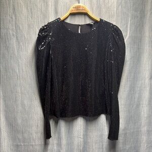 🇺🇸 ONLY Elegant Black Sequin Top size XS